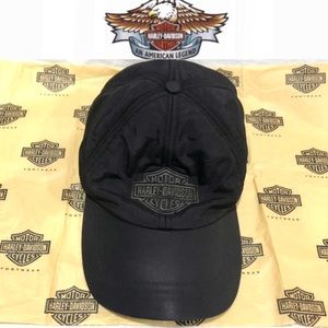 🛍HARLEY-DAVIDON american legend black Baseball Cap sizeOS Great preowned cond